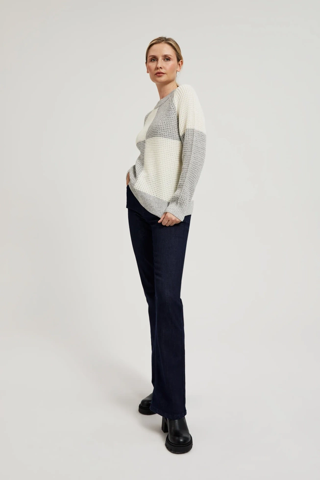 WOMEN'S SWEATER Z-SW-4500 OFF WHITE_GREY