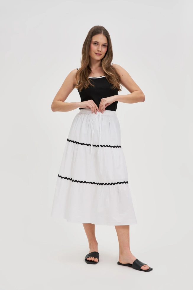 SPÓDNICA DAMSKA L-SC-4617 WHITE-pakiet