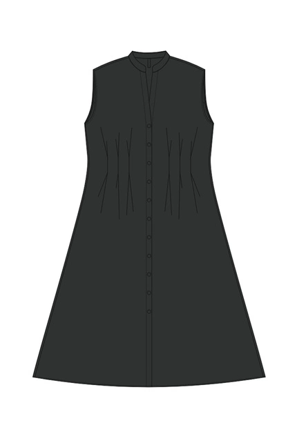 WOMEN'S DRESS L-SU-4937 BLACK