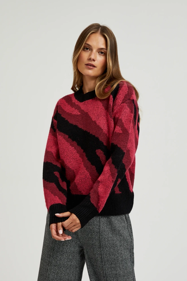 WOMEN'S SWEATER Z-SW-4555 D.RED