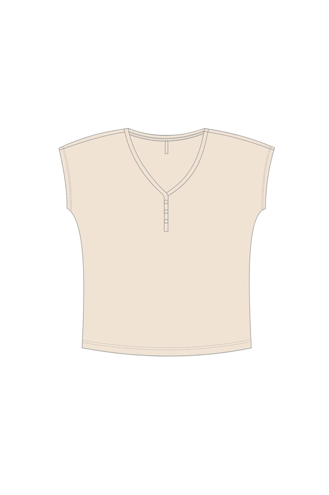 KOSZULKA DAMSKA L-TS-4977 CREAM-pakiet