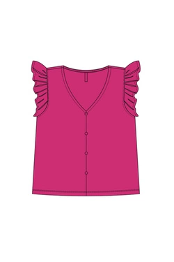 KOSZULKA DAMSKA L-TS-5011 FUCHSIA