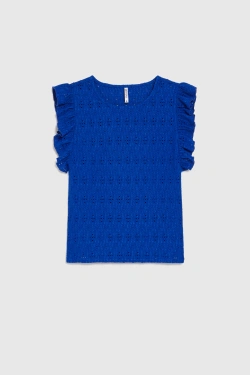 WOMEN'S TOP L-TS-5010 D.BLUE