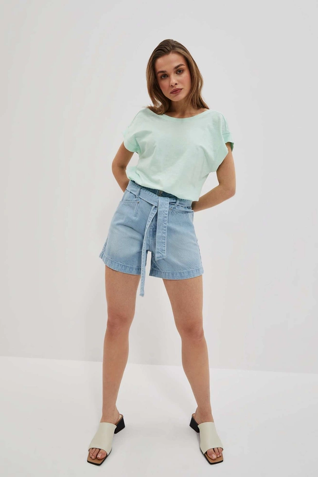 LADIES SHORTS L-SH-4003 L.BLUE