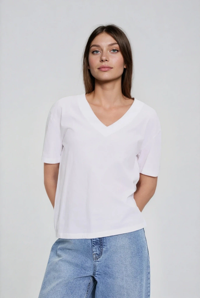 KOSZULKA DAMSKA L-TS-4950 WHITE