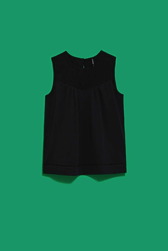 LADIES TOP L-TS-4080 BLACK