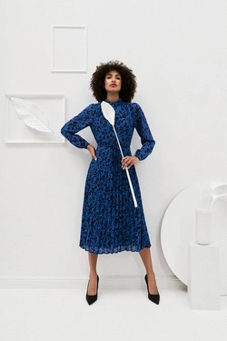 LADIES DRESS L-SU-4022 BLUE