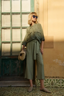 SPODNIE DAMSKIE L-SP-4624 OLIVE-pakiet