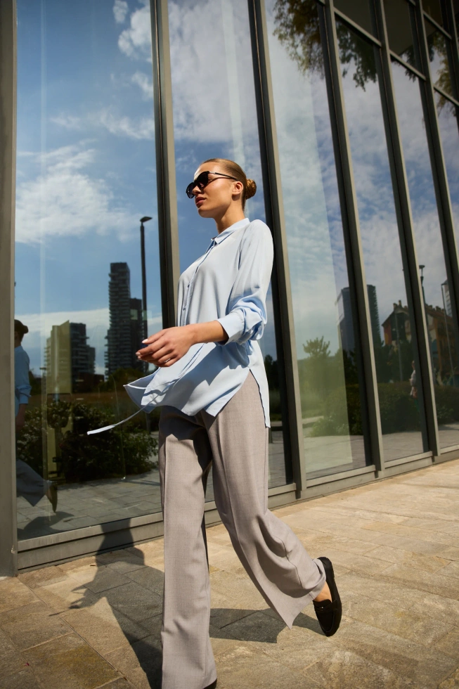 WOMEN'S SHIRT L-KO-4915 L.BLUE-set