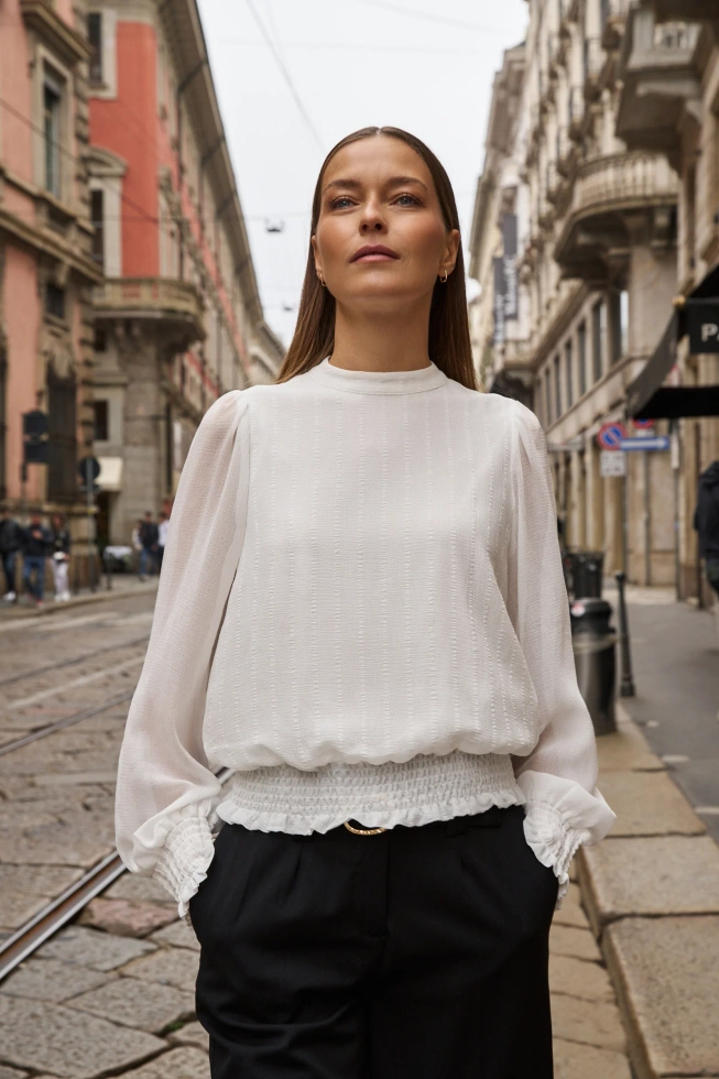 WOMEN'S SHIRT Z-KO-4830 OFF WHITE