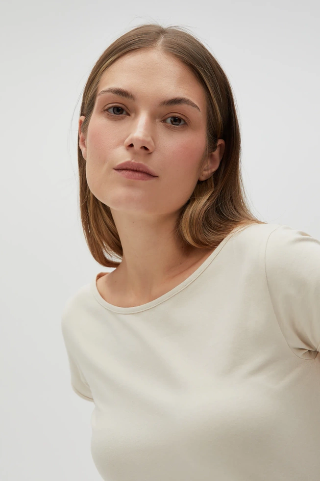 WOMEN'S TSHIRT L-TS-4622 L.BEIGE