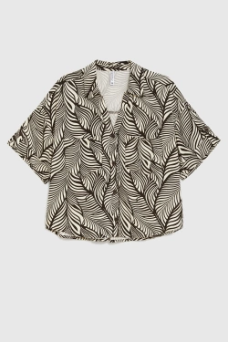 WOMEN'S SHIRT L-KO-4947 D.BROWN-set