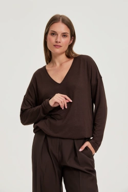 WOMEN'S SWEATER Z-SW-4837 BROWN