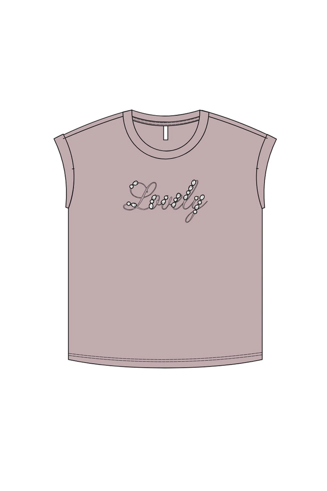 WOMEN'S TSHIRT L-TS-4931 DUSTY PINK