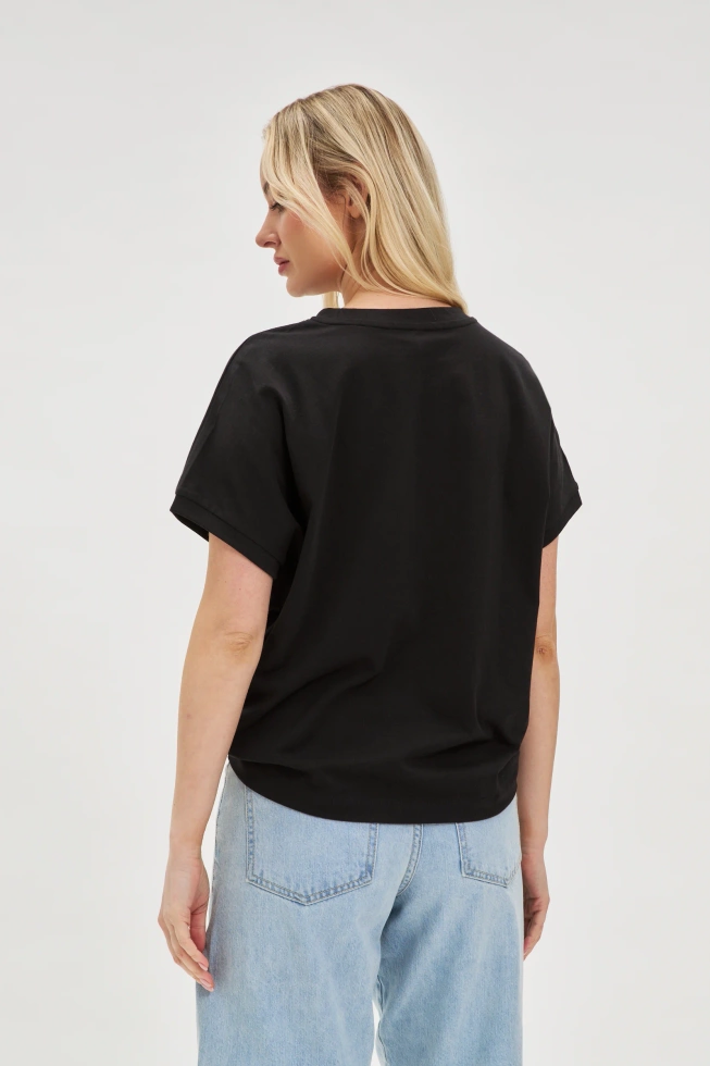 WOMEN'S TSHIRT L-TS-4654 BLACK