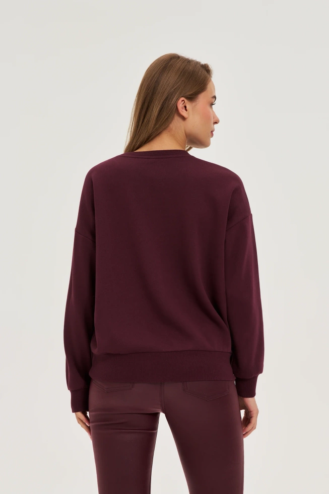 WOMEN'S SWEATSHIRT Z-BL-4823 BURGUNDY