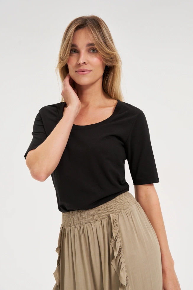 WOMEN'S TSHIRT L-TS-4662 BLACK