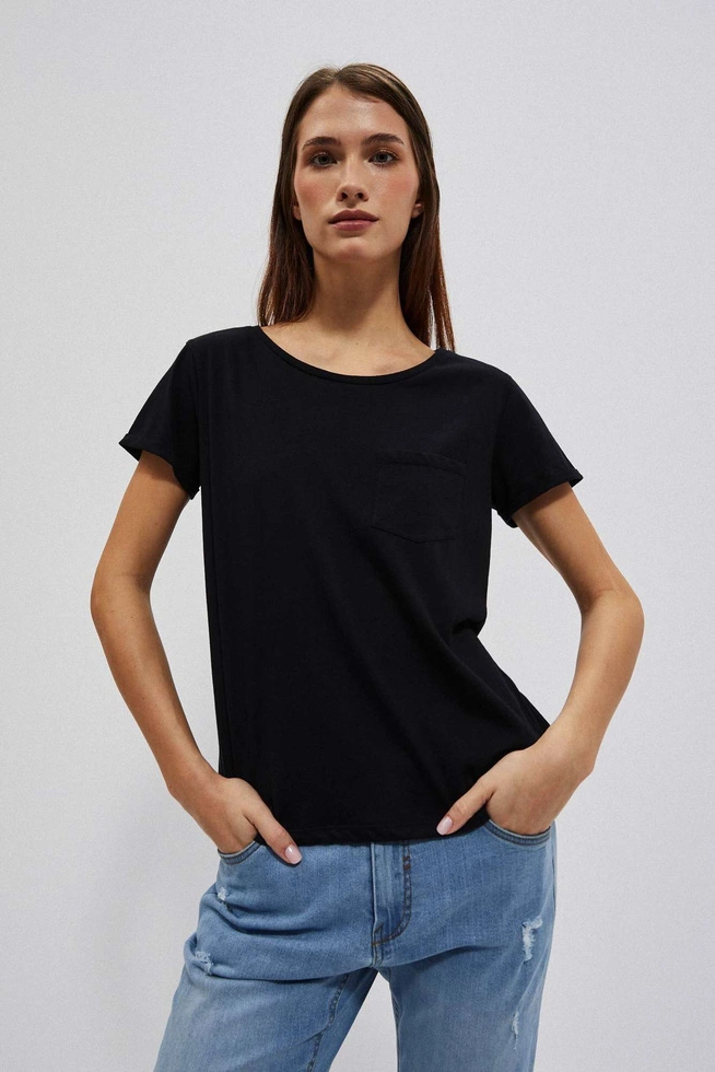 LADIES TSHIRT L-TS-4050 BLACK