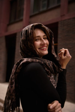 WOMEN'S SCARF Z-SZ-4810 BROWN