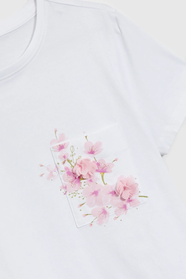 WOMEN'S T-SHIRT L-TS-4733 WHITE