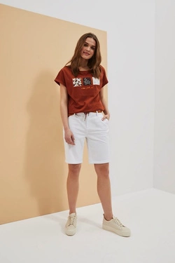 LADIES SHORTS L-SH-4000 WHITE