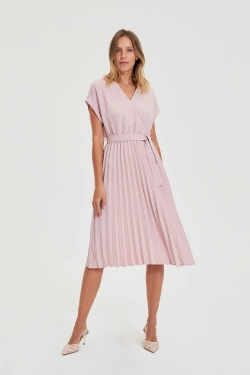 WOMEN'S DRESS L-SU-4912 DUSTY PINK