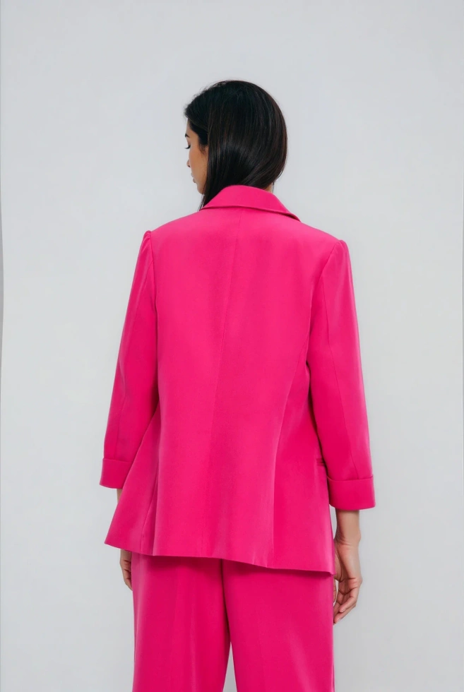 WOMEN'S BLAZER L-MR-4922 FUCHSIA