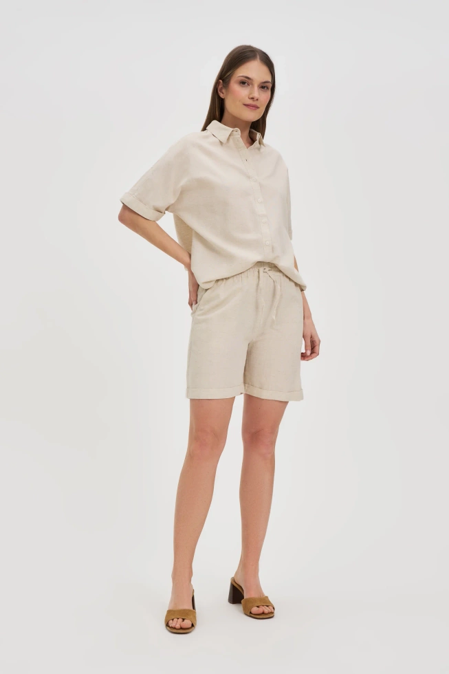 SZORTY DAMSKIE L-SH-4613 L.BEIGE MEL