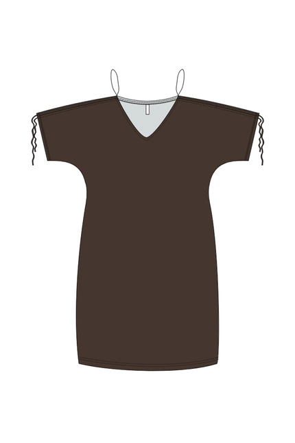 SUKIENKA DAMSKA L-SU-4958 D.BROWN