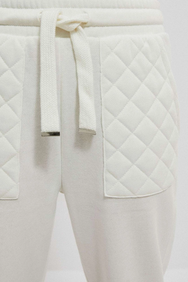 Sweatpants with quilted pockets-set