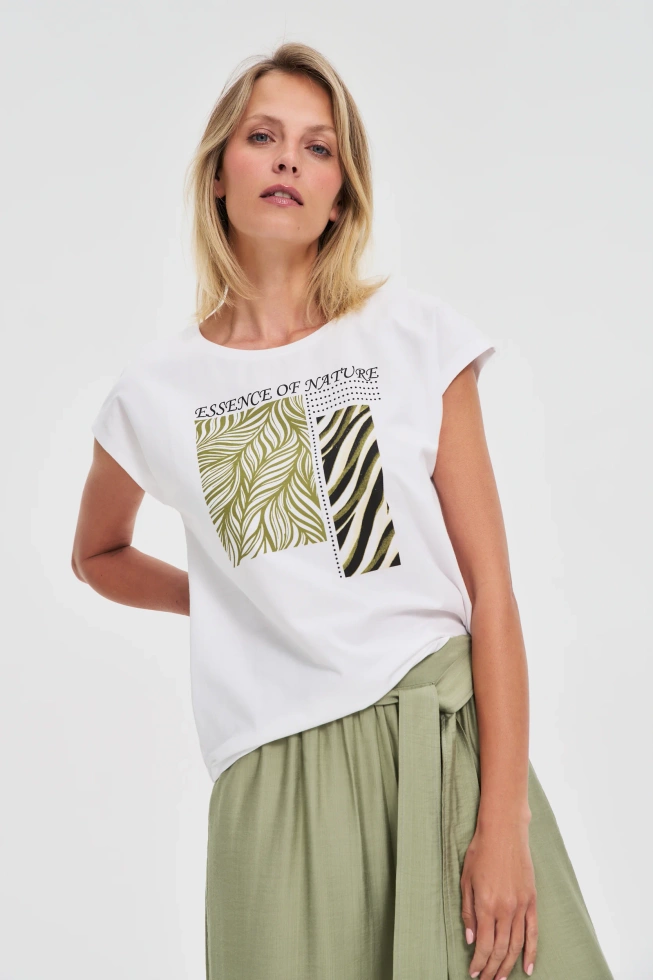 WOMEN'S TSHIRT L-TS-4704 WHITE-set