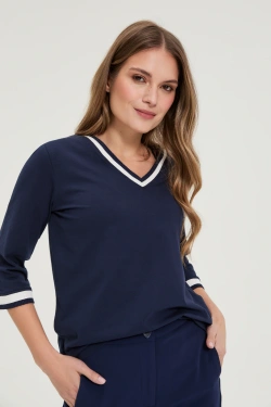 BLUZKA DAMSKA L-TS-4920 NAVY