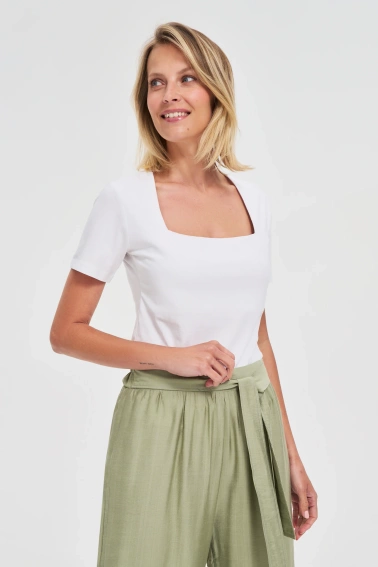 KOSZULKA DAMSKA L-TS-4652 WHITE