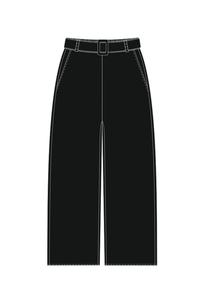 WOMEN'S PANTS L-SP-4942 BLACK-set