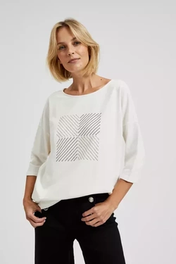 BLUZA DAMSKA L-BL-4300 OFF WHITE