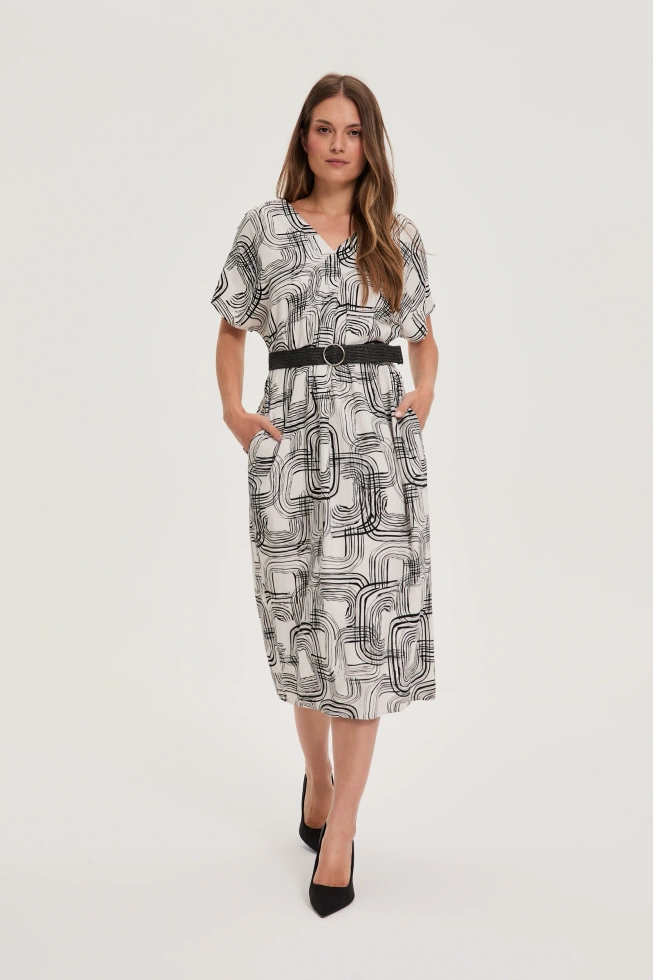 WOMEN'S DRESS L-SU-4653 OFF WHITE