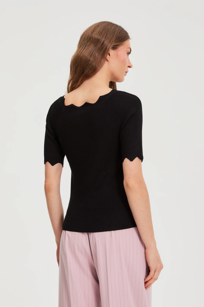 WOMEN'S SWEATER L-SW-4907 BLACK