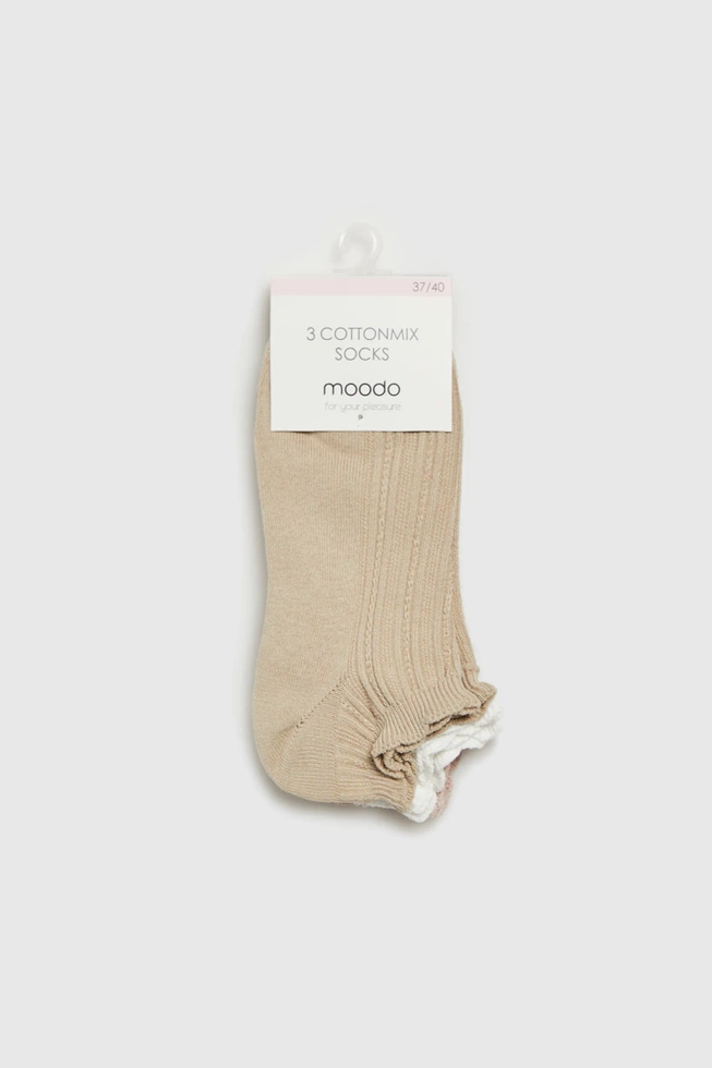 WOMEN'S SOCKS L-SK-4609 OFF WHITE-set