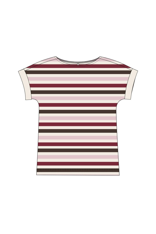 WOMEN'S TSHIRT L-TS-4995 BURGUNDY-set