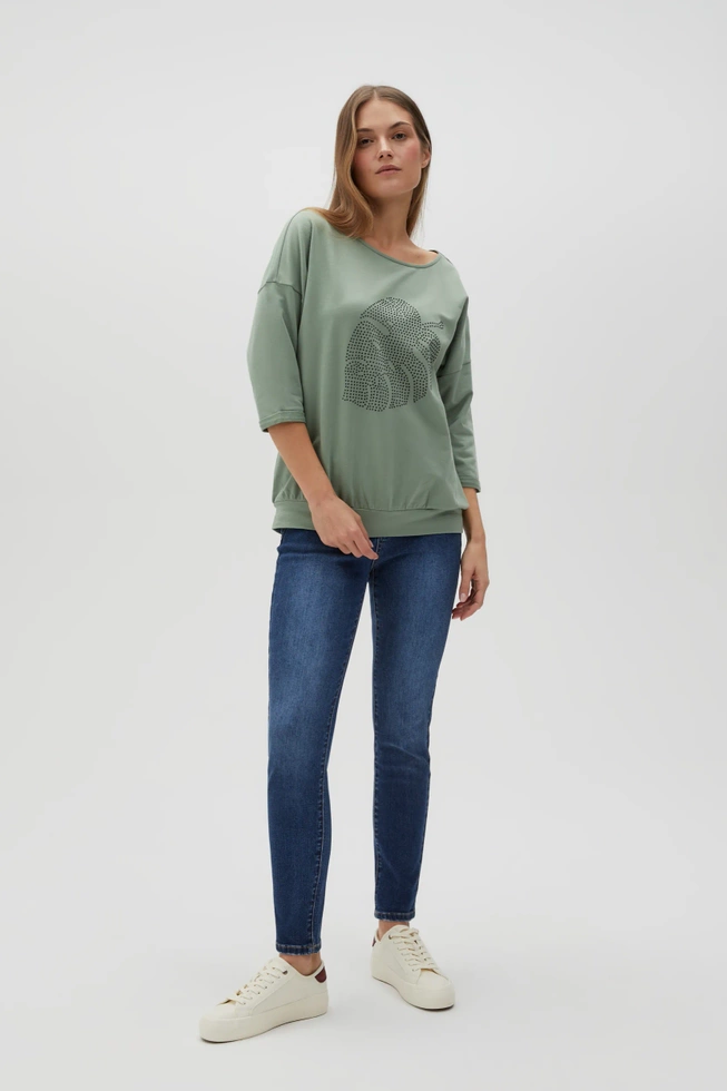 WOMEN'S SWEATSHIRT L-BL-4600 OLIVE