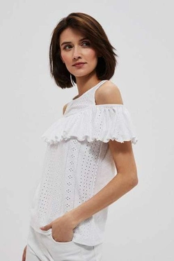 Cold arms blouse with a frill