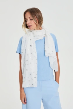 WOMEN'S SCARF L-SZ-4924 WHITE