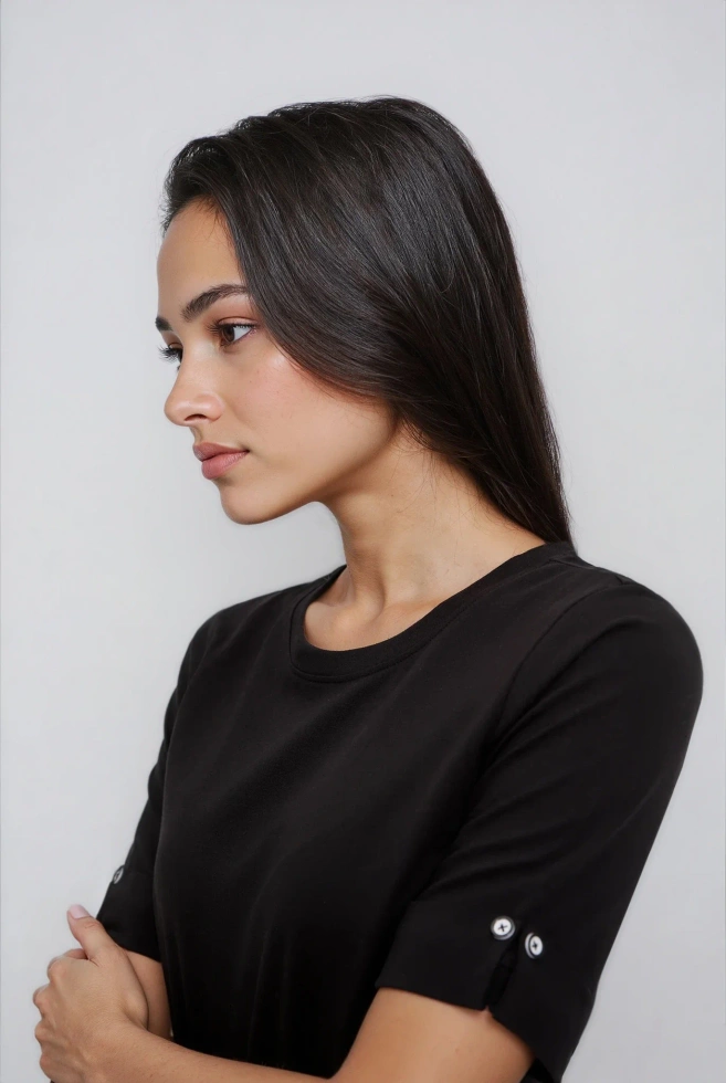 WOMEN'S TSHIRT L-TS-4910 BLACK-set