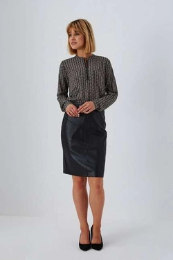 Faux leather skirt