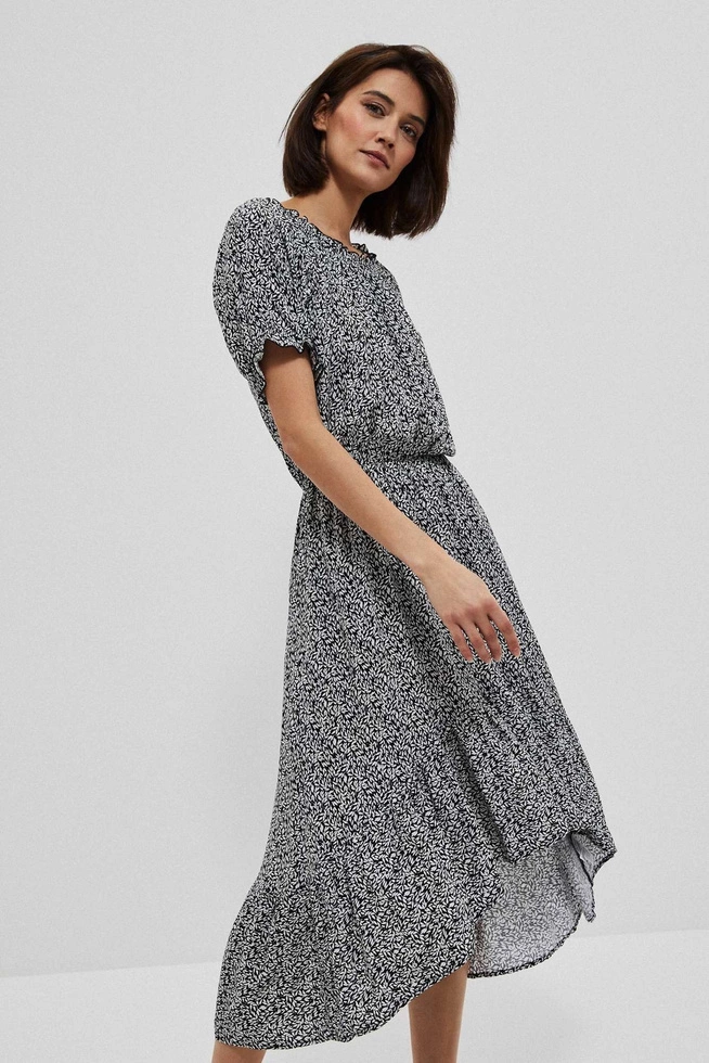 Patterned viscose dress