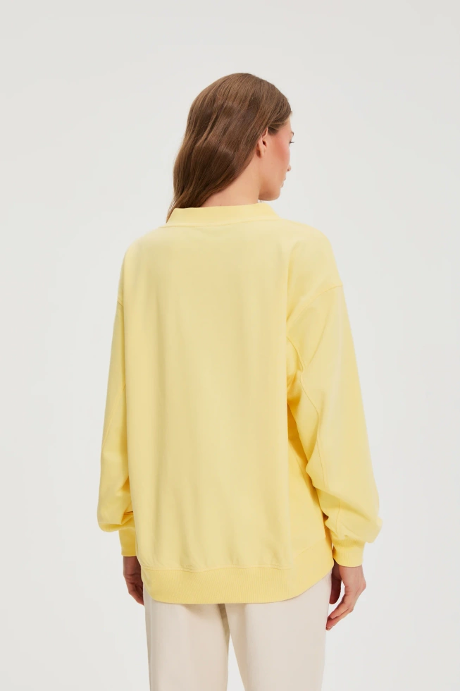 WOMEN'S SWEATSHIRT L-BL-4906 L.YELLOW