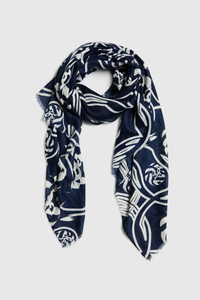 WOMEN'S SCARF L-SZ-4928 NAVY