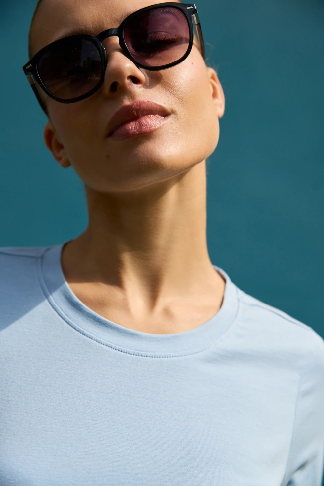 WOMEN'S TSHIRT L-TS-4910 L.BLUE