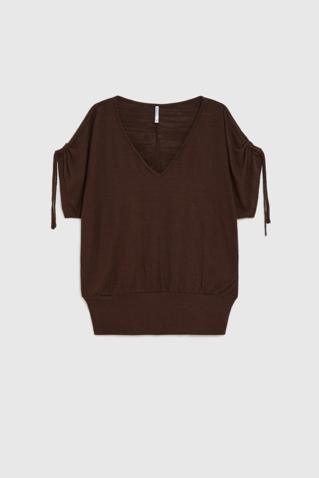 WOMEN'S TSHIRT L-TS-4980 D.BROWN-set