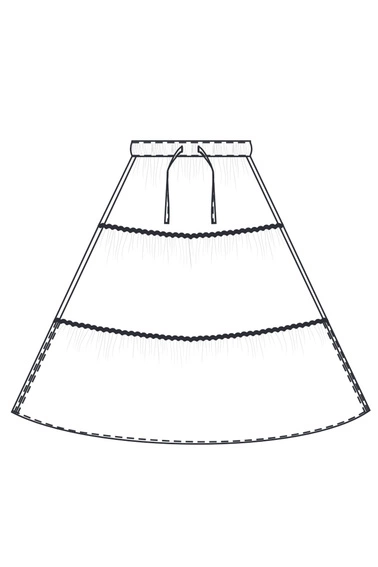 SPÓDNICA DAMSKA L-SC-4617 WHITE